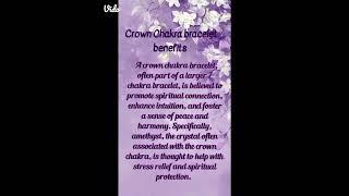 Crown Chakra Bracelet by Krishna Harishankar Dave from Narayani Reiki Health Care 