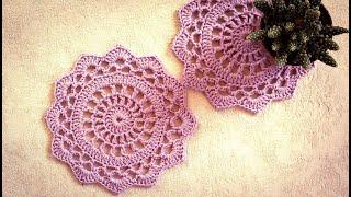 Crochet Doily Coaster Tutorial Easy For Beginners