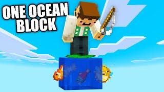 Minecraft, But It's Only 1 Ocean Block... #TeamSeas