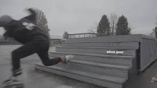 38 Year Old Man Rollerblading on a Rainy Day in Rising Sun, IN