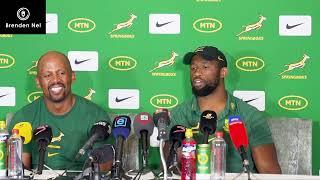 SPRINGBOKS:  Friday presser - IsiXhosa section -  Mzwandile Stick and Siya Kolisi