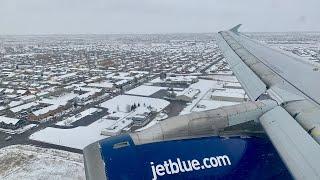 SNOW Showers – Wintry Landing Bozeman, MT – JetBlue Airways – A320-232 – N535JB