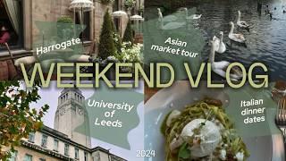 student life | university of leeds campus tour, asian market tour, italian dinner dates, harrogate