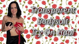 Try-On Haul: 4K Sheer Transparent Bodysuit | Ainsley Adams