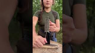 Her Survival skills will Fry  #camping #survival #bushcraft #outdoors #lifehack