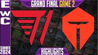 T1 vs TES G2 Highlights | EWC 2024 GRAND FINAL - LoL Esports World Cup   T1 vs Top Esports Game 2