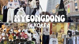 SHOPPING IN KOREA  | Myeongdong shopping&food street | korea vlog-Seoul KOREA| Christmas