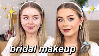 DIY Bridal Makeup! My first WEDDING MAKEUP trial/tutorial ‍️