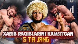 KHABIB NURMAGOMEDOV KAMSITGAN 5 TA JANG !!! MMA