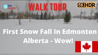 First Snow Fall In Edmonton Alberta - Wow! This is Huge Snow  #snow