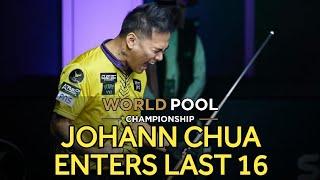 Johann Chua Advanced to Last 16 in World Pool Championships 2024 | Johann Chua defeats Max Lechner