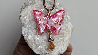 Butterfly Cabochon Wire Wrapped Pendant Tutorial