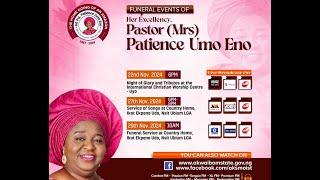 [LIVE] AKWA IBOM: INTERMENT OF THE FIRST LADY, PASTOR (MRS) PATIENCE UMO ENO,