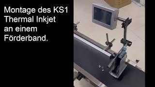 Thermal Inkjet Drucker an Förderband montieren