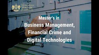 Master’s in Business Management, Financial Crime and Digital Technologies