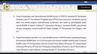 BREAKING NEWS - KOMISI VI DPR RI RDP PANJA PENYEHATAN DAN RESTRUKTURISASI BUMN