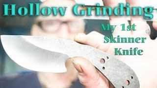 Hollow Grinding my 1st Skinner Knife(collab with DIYeasycrafts)