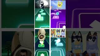 Cartoon Cat, SpongeBob, Skibidi, Bluey X Coffin Dance Meme Tiles Hop - Part 108 #shorts