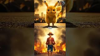 Pikachu vs Luffy D Monkey, Garp, Dracule Mihawk, Roronao Zoro, The Clown