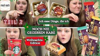 Ich esse WEIHNACHTS-DINGE, die ich noch nie gegessen habe ⭐️ Teil 2 