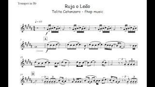 Ruja o Leão - Talita CatanzaroPartitura Violino, Viola, Cello, Bateria, Piano, Teclado, Cifra