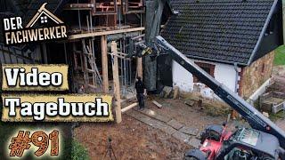 Fachwerkhaus VLog #91 - Weiter gehts an der Giebelwand! - Baustelle offen, Bauzaun geklaut?