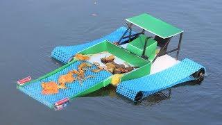 How to make a Boat - Water Cleaning Boat - Water Cleaning Machine