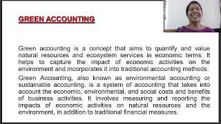 GREEN ACCOUNTING # OBJECTIVES AND IMPORTANCE