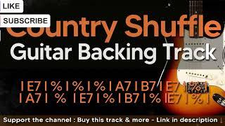 Country Guitar Backing Track - Country Shuffle Jam  in E