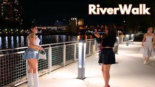 Night in Chicago RiverWalk on Sunday | July 14, 2024 | 4k Video