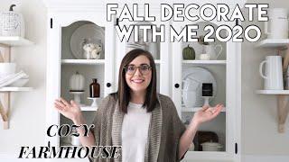 FALL DECORATE #WITHME 2020 | FARMHOUSE HUTCH DECOR | SHELF STYLING | HOUSE + HOLM