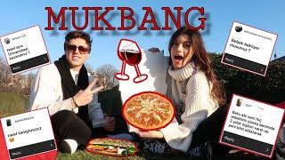 SORU CEVAP MUKBANG#2 (Nasıl Tanıştık? Ne zaman evleniyoruz? Aldatıldım mı?) Paris'te Pizza Piknik