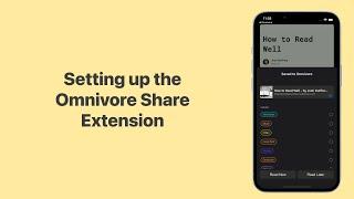 Setting up the Omnivore Share Extension