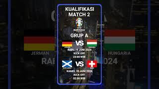 MATCH 2 - JADWAL PERTANDINGAN EURO GRUP A  - JERMAN VS HUNGARY - SKOTLANDIA VS SWISS