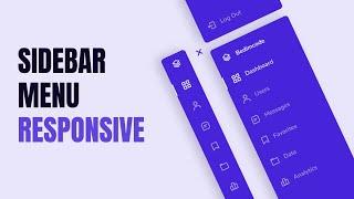 Responsive Sidebar Menu Using HTML CSS And JAVASCRIPT | Dashboard Sidebar Menu