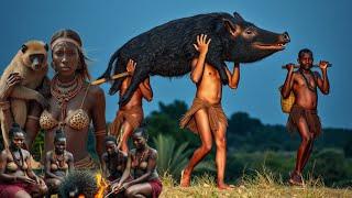 WILD Hunt Adventure with FEARLESS Hadzabe Tribe Hunters in Africa!