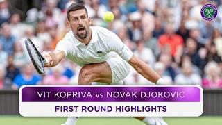 Seven-time Champ overcomes knee injury | Vit Kopriva vs Novak Djokovic | Highlights | Wimbledon 2024