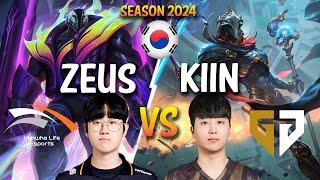 HLE Zeus vs GEN Kiin - Zeus K'SANTE vs Kiin VIKTOR Top - Patch 25.S1.1 KR Ranked | lolrec