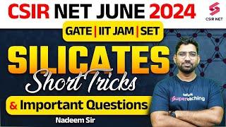 CSIR NET June 2024 | Silicates Short Tricks & Important Questions | GATE 2025 | Nadeem Sir