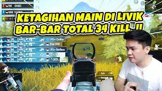 Ketagihan Main di LIVIK, Bar Bar Sampe Chicken Total 34 Kill | PUBG Mobile