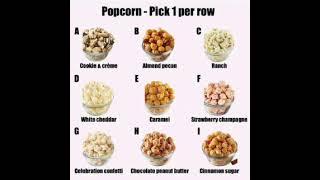 Pick One Popcorn Style Per Row!