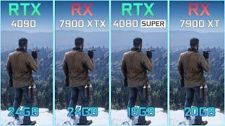 RTX 4090 vs RX 7900 XTX vs RTX 4080 SUPER vs RX 7900 XT - Tested in 11 Games