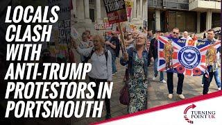 Locals Clash With Anti-Trump Demonstration In Portsmouth