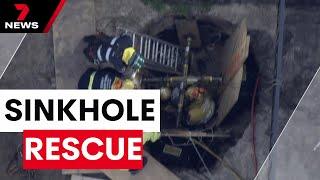 WA man opens up on terrifying moment he became stuck in backyard hole | 7 News Australia