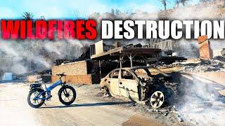 Riding Pacific Palisades after Los Angeles Wildfires on my Ebike