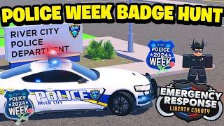 How To Complete The POLICE WEEK BADGE HUNT In ERLC! (Liberty County)
