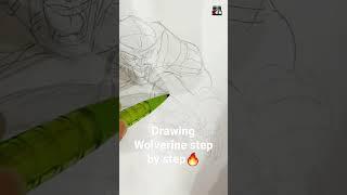 Step by step drawing Wolverine #marvel #xmen #shorts