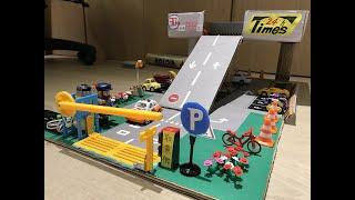 【紙箱DIY】立體停車場含電動柵欄門/【DIY cardboard toy】Carpark with electric barrier Gate