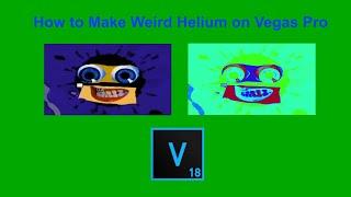 How to Make Weird Helium on Vegas Pro