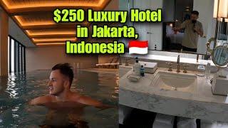 $250 Luxury Hotel in Jakarta, Indonesia  | Travel video Street food Indonesia VIP hotel indonasia